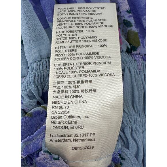 Free People Daphne Blouse in Blue Medium - Picture 7 of 10